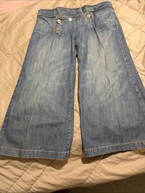 ABS Allen Schwartz Light Blue Wide-Leg High-Rise Jeans